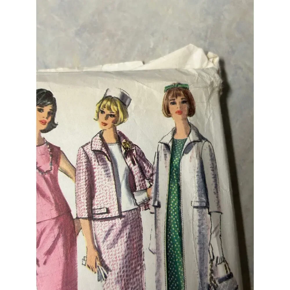Vintage 1960's Simplicity Pattern #5835 Dress Blouse Skirt Coat‎ Jacket Size 14